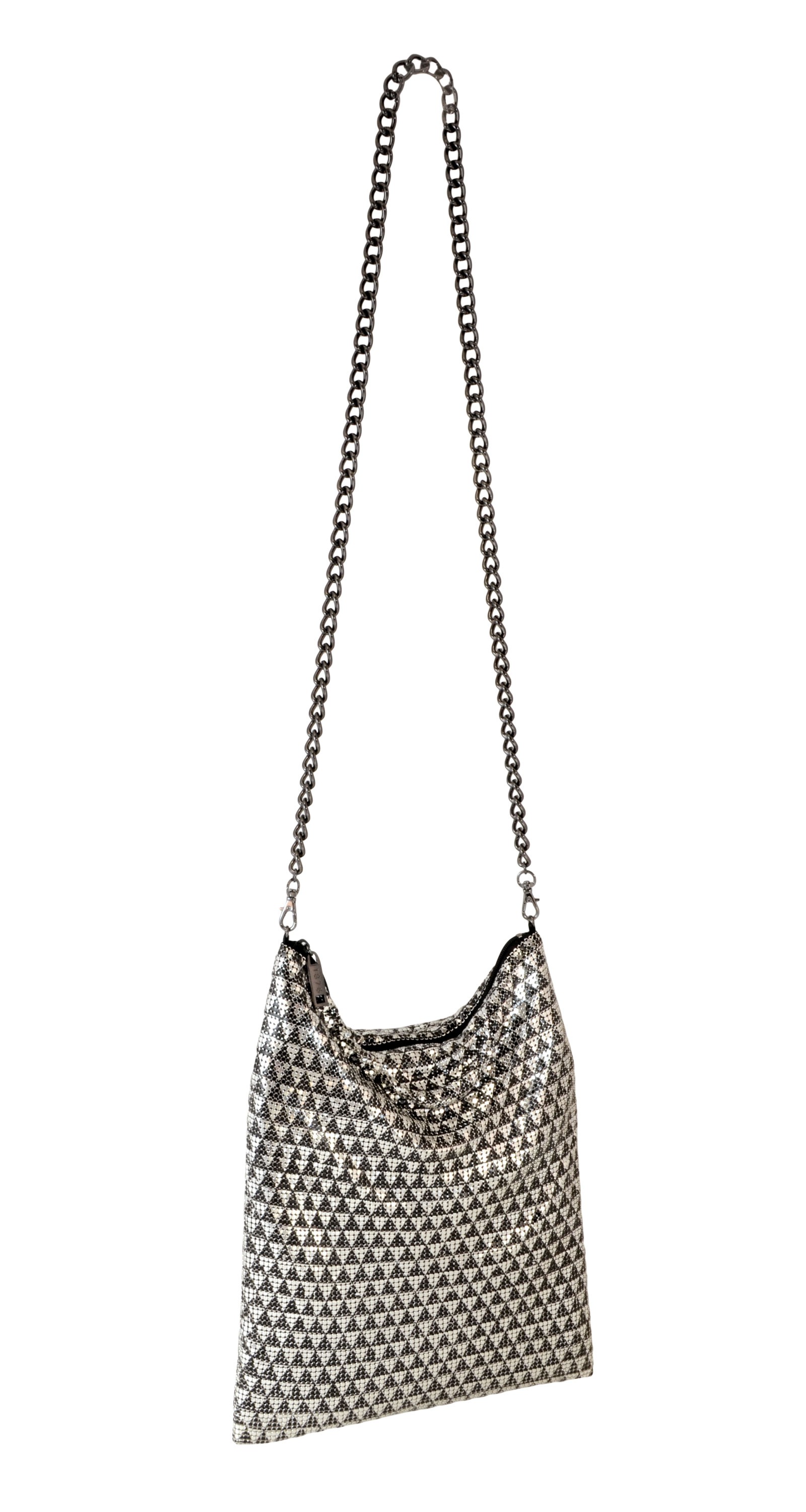 1-4203-bksv-black-silver-deco-triangles-convertible-crossbody-bag-stylish-shoulder-bag-contemporary-handbag
