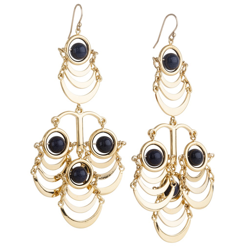 chandelier earrings black