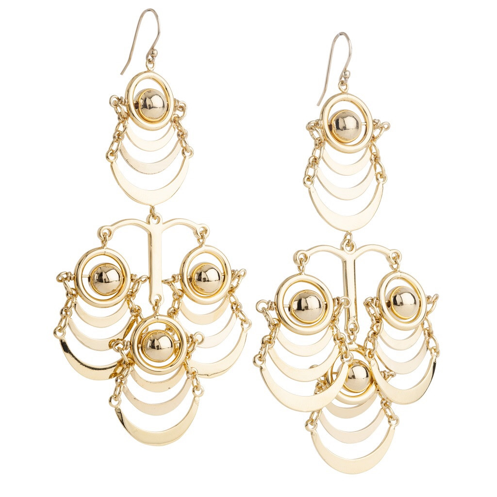 chandelier earrings gold