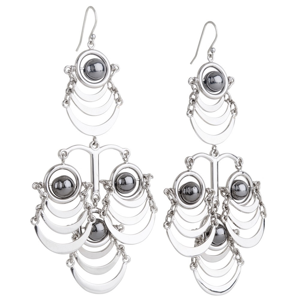chandelier earrings silver